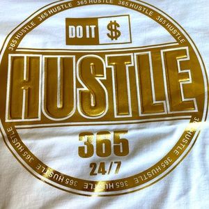 NEW!! 3D foil Hustle T Shirt